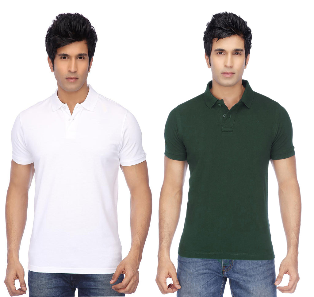 Ketex Cotton  Half Sleeves Polo Tshirt (Pack of 2)