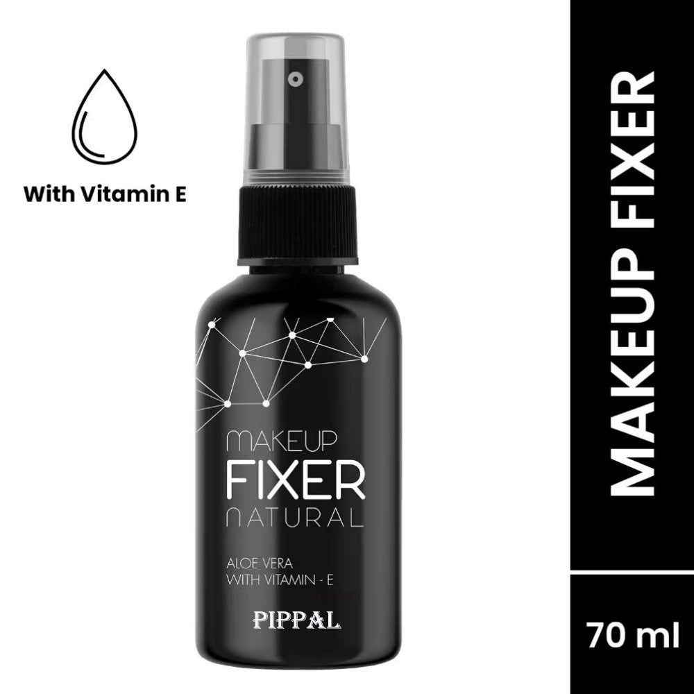 Pippal Beauty Makeup Fixer Natural Dewy Finish with Vitamin E And Aloe Vera Long-Lasting Spray 80ml (Pack of 1)