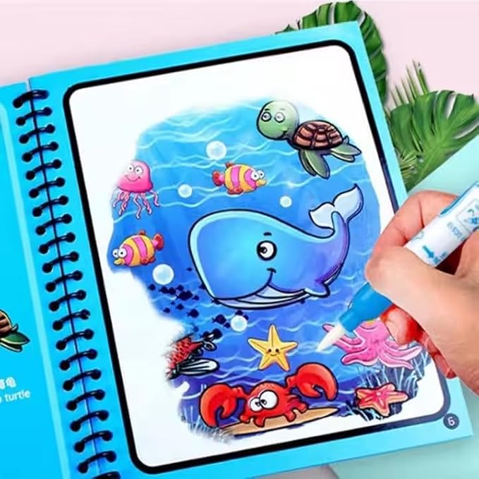 Original Magic Water Coloring Book Set (Pack of 4 books & 4 pens)