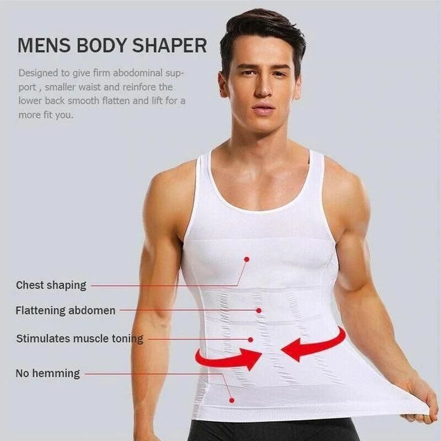 Men's Slimfit Compression Flexvest- Body Shaper Vest For Men