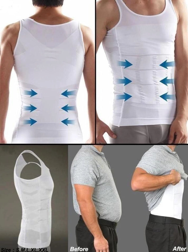 Men's Slimfit Compression Flexvest- Body Shaper Vest For Men
