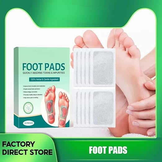 Herbal Detox Bamboo Vinegar Foot Patch with Acupoint Micro-Massage Technology | Overnight Foot Detox Pads for Relaxation, Sleep Support & Daily Wellness (40 PCS - Pack Of 4)
