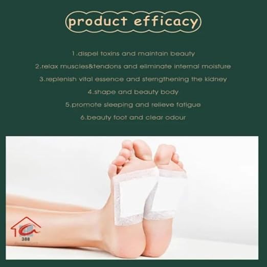 Herbal Detox Bamboo Vinegar Foot Patch with Acupoint Micro-Massage Technology | Overnight Foot Detox Pads for Relaxation, Sleep Support & Daily Wellness (40 PCS - Pack Of 4)
