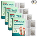 Herbal Detox Bamboo Vinegar Foot Patch with Acupoint Micro-Massage Technology | Overnight Foot Detox Pads for Relaxation, Sleep Support & Daily Wellness (40 PCS - Pack Of 4)